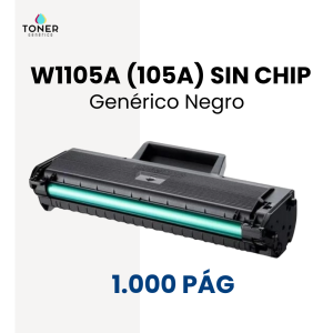 Toner W1105A (105A) SIN CHIP- Negro